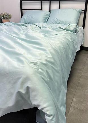 Комплект постільної білизни satin premium (туреччина) сімейний наволочки 50х70 м'ята