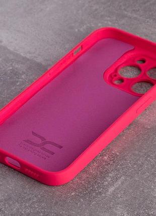Силіконовий чохол soft silicone case для iphone 13 pro max (без лого) малиновий 2