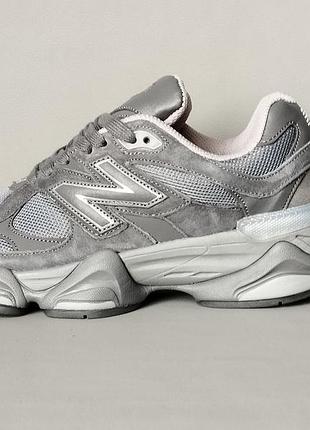 Кроссовки женские new balance 9060 grey. женские кроссовки серые замшевые nb 9060.