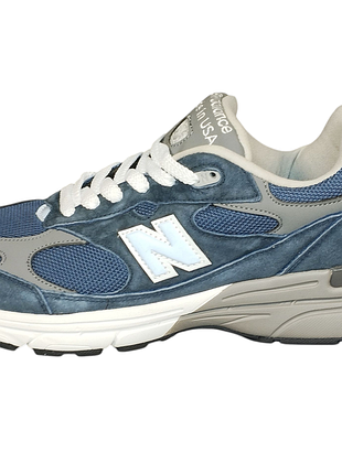 Кроссовки мужские new balance 993 blue grey white.стильные мужские кроссовки нью беланс 993 синие.