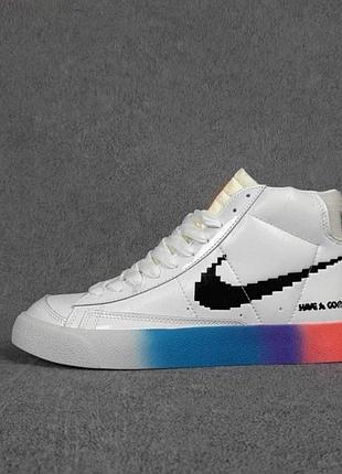 Кроссовки женские высокие найк nike blazer mid 77 have a game.женские кроссы-кеды найк блейзер мид 77 белые.