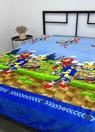 Плед велсофт детский 150х200 sonic соник 2