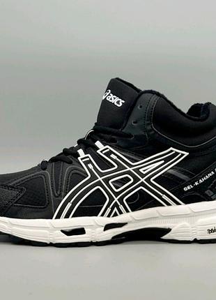 Кроссовки мужские asics gel-kahana 8 hight черно - белые. мужские зимние кроссовки на меху.зимные кроссовки высокие для мужчин. 43