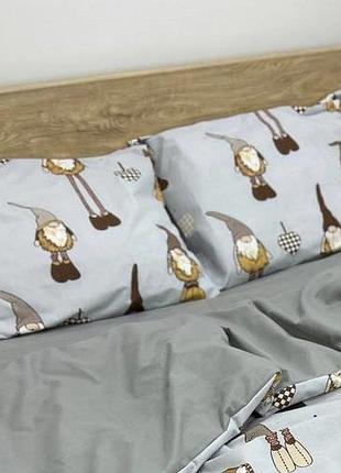 Наволочка 50х70 бязь gold luxe на блискавці скандинавський гном
