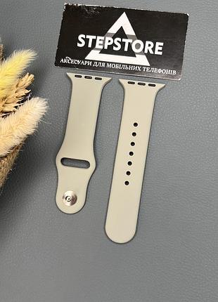 Ремешок m-l силиконовый для apple watch 38 40 41 mm мм series 1 2 3 4 5 6 7 se браслет для смарт часов серый (pebble)