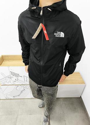 Чоловічі вітровка the north face чорна (вишивка)
