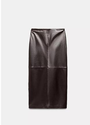 Кожаная юбка zara limited edition.