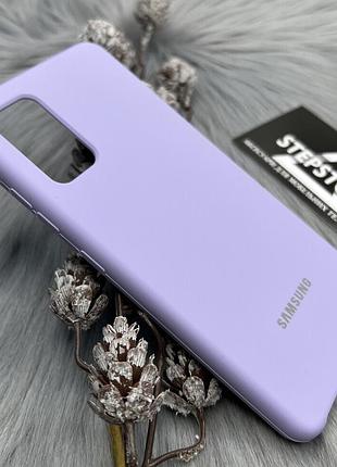 Чехол silicone case для samsung a32 (a325) люкс качество с микрофиброй противоударный силиконовый сиреневый