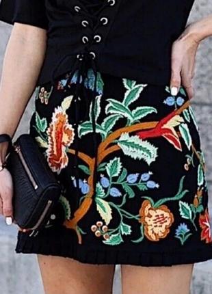 Вишита спідниця zara,  s 2