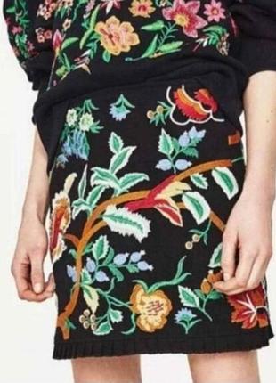 Вышитая юбка zara, s
