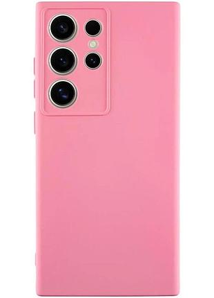 Чохол tpu getman liquid silk full camera для samsung galaxy s24 ultra рожевий / pink