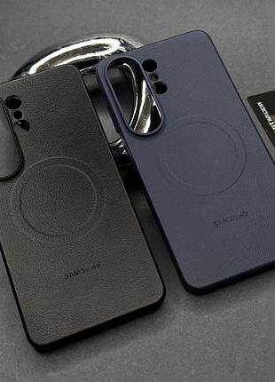 Премиальный кожаный чехол leather magnetic case с поддержкой magsafe для samsung galaxy s26 ultra