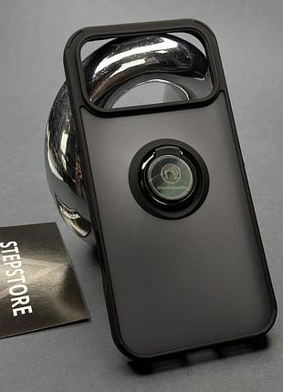 Чохол для iphone 17 pro max матовий з кільцем-тримачем протиударний магнітний