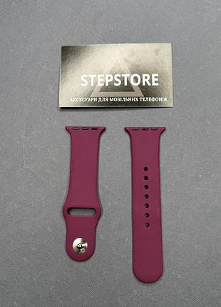 Ремінець s-m силіконовий для apple watch 42 44 45 49 ultra mm series 1 2 3 4 5 6 7 se браслет
