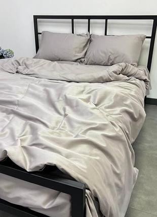 Комплект постельного белья satin premium семейный наволочки 50х70 серебро