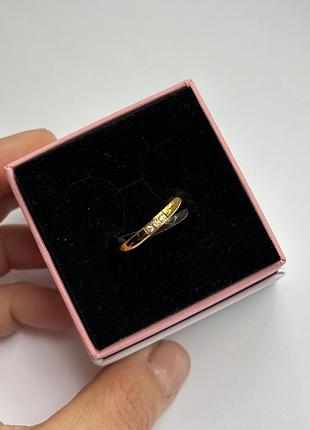 Кольцо керамическое двойное цельное черное в золоте 18