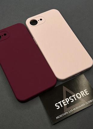 Чехол для iphone 16e / 17e silicone case с микрофиброй без лого силиконовый противоударный закрытая камера