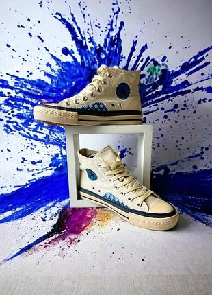 Кеды женские, высокие (36-40) beige