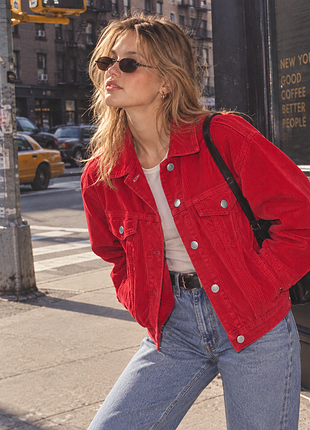 Червона вельветова куртка topshop moto ❤️ р. 36-38/ s-м