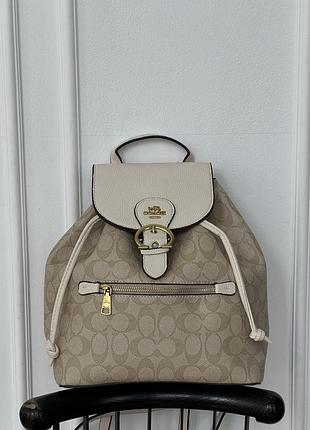 Рюкзак женский coach kleo backpack молочный е