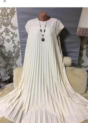 Длинное платье батал плисе