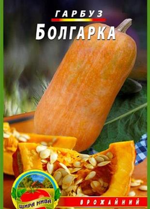 Тыква болгарка 5 грамм семян. среднеспелый кустовой сорт.
