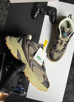 Чоловічі кросівки l*coste l003 neo shot khaki brown