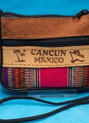 Этническая сумочка-кошелек «cancun mexico» на шнурке, чехол для наушников, для мелочи