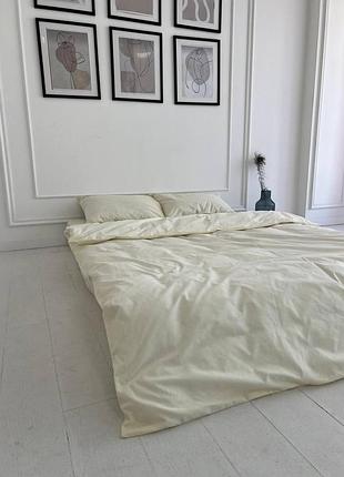 Простирадло євро 220*240 бязь gold luxe шампань (кремовий)