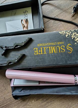 Професійний випрямляч для волосся sumlife 2 в 1, плойка, турмалін, кераміка, інфрачервоний, подвійна напруга, для всіх типів волосся