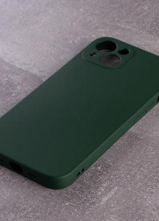Сисиліконовий чохол soft silicone case для iphone 14 (без лого) темно-зелений