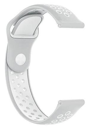 Спортивний ремінець primo perfor sport годинника для samsung galaxy watch 3 41mm (sm-r850) - grey&white