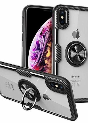 Чохол primolux ring magnetic stand для apple iphone xs max - black