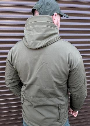 Куртка демісезонна вологостійка soft shell esdi, olive (олива) 10