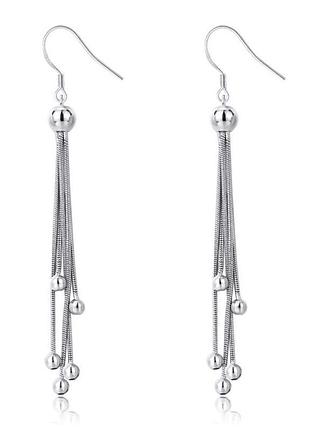 Сережки підвіски primo long balls - silver