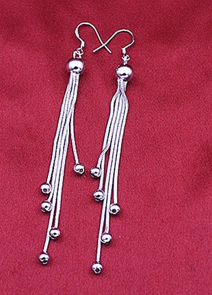 Сережки підвіски primo long balls - silver 5