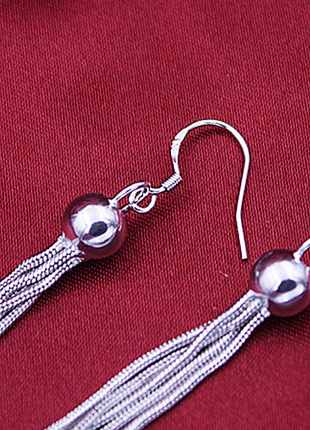 Сережки підвіски primo long balls - silver 6