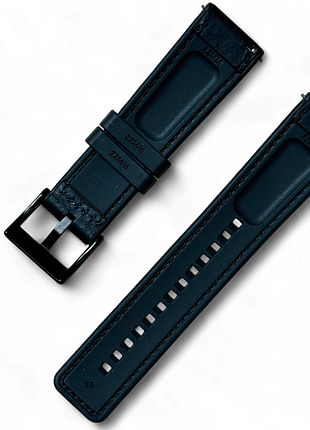 Ремешок primolux leather silicone для часов amazfit active max / amazfit balance 2 - black 4