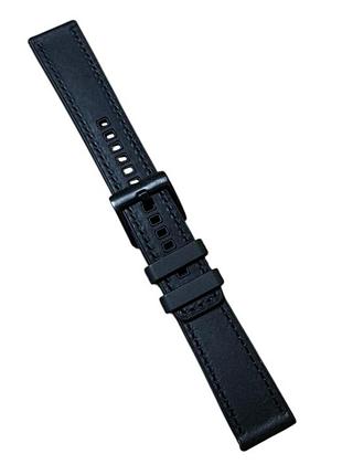 Ремешок primolux leather silicone для часов amazfit active max / amazfit balance 2 - black 5