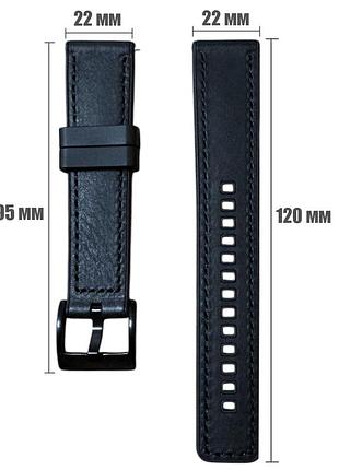 Ремешок primolux leather silicone для часов amazfit active max / amazfit balance 2 - black 6