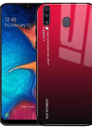 Чехол-бампер primolux gradient glass для samsung galaxy m30 2019 (sm-m305) - red