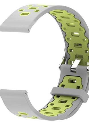Спортивний ремінець primo perfor classic для годинника samsung galaxy watch 3 41mm (sm-r850) - grey&green