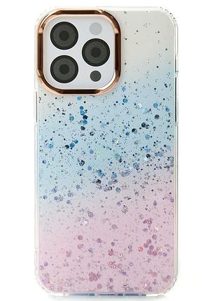 Акриловий чохол confetti для iphone 16 pro рожевий/синій