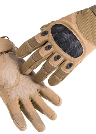 Рукавиці тактичні primo carbon повнопалі, сенсорні, розмір l - khaki
