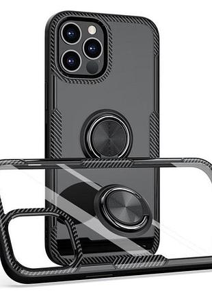 Чохол primolux ring magnetic stand для apple iphone 13 pro max - black