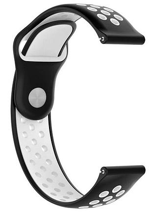 Спортивний ремінець primo perfor sport годинника для samsung galaxy watch 3 41mm (sm-r850) - black&white