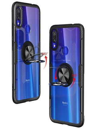 Чохол primolux ring magnetic stand для xiaomi redmi note 7 / note 7 pro - black