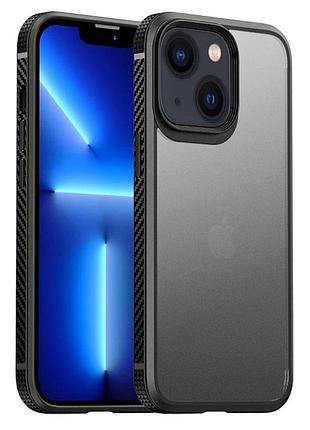 Протиударний бампер чохол primolux transparent для смартфона apple iphone 14 plus - black