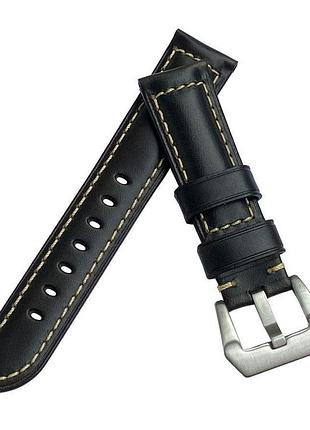 Кожаный ремешок primolux f001 steel buckle для часов samsung galaxy watch 3 41mm (sm-r850) - black