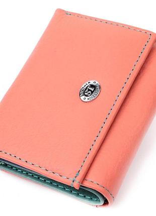 Небольшой кошелек для модниц из натуральной кожи st leather 19505 оранжевый